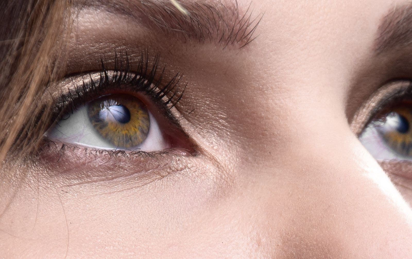 Naturally lifted and curled lashes after a lash lift treatment at Anahit’s Lash & Eyebrow Studio in Montebello